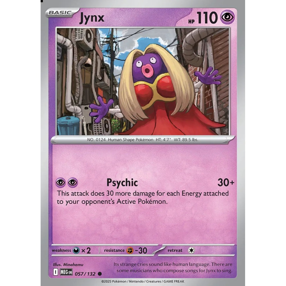 Jynx Common 057/132 Pokemon Card Game Mega Evolution