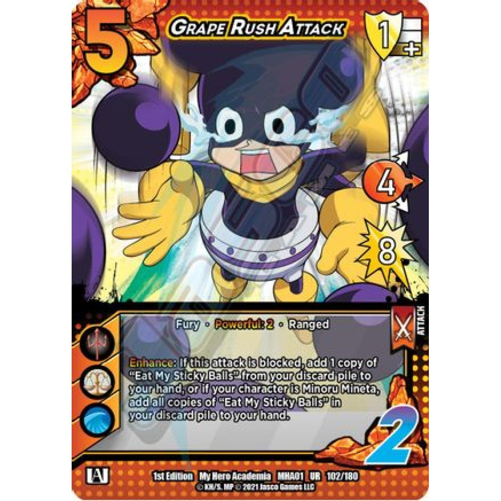 Grape Rush Attack, 102/180, UR, UniVersus, MHA01 My Hero Academia