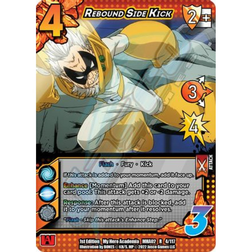 Rebound Side Kick, 4/117, R, UniVersus, MHA02 Crimson Rampage