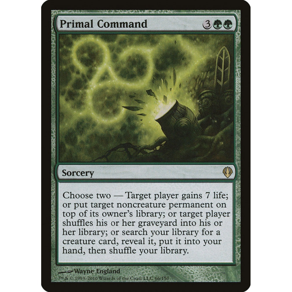 Primal Command rare 66 Magic the Gathering Archenemy