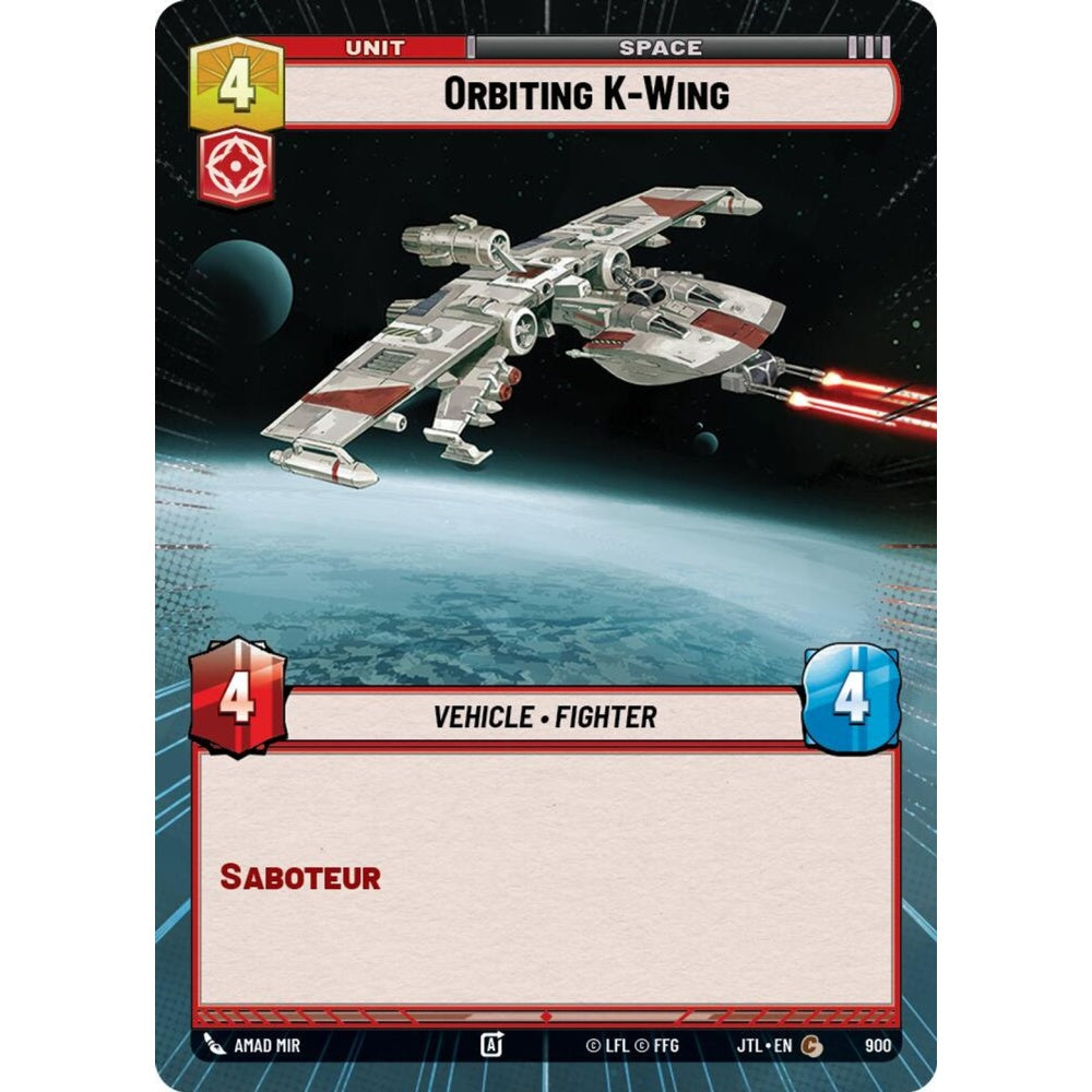 Orbiting K-Wing, C, JTL 900) Hyperspace Foil, Star Wars Unlimited