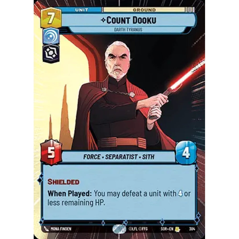 Count Dooku, 304, R, Star Wars Unlimited, Sparks Of Rebellion