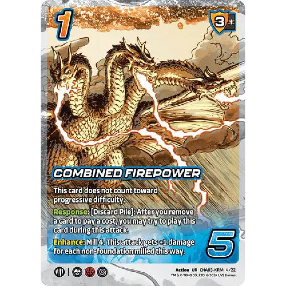 Combined Firepower, 4/22, UR, UniVersus, Challengers Godzilla & Mothra, King Ghidorah & Rodan