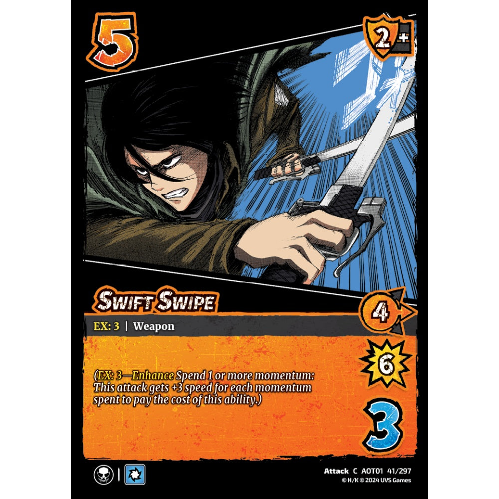 Swift Swipe, 41/297, C, UniVersus, Attack on Titan: Battle for Humanity