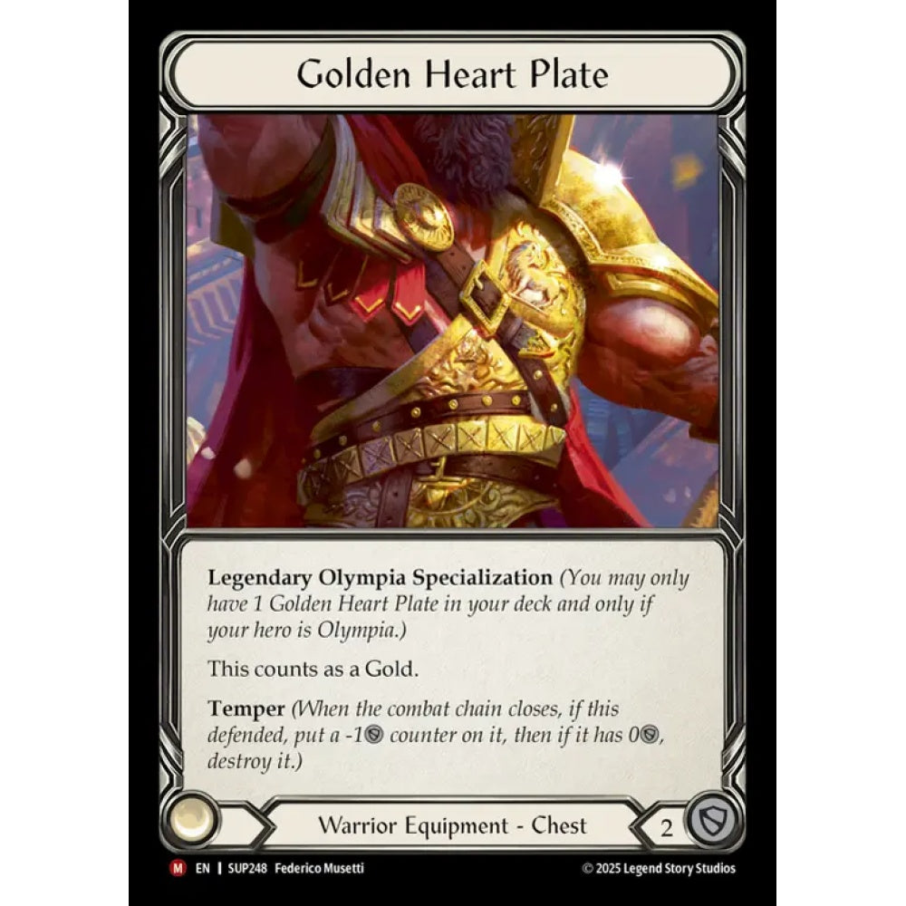 Golden Heart Plate SUP248 Majestic Flesh & Blood Trading Card Game Super Slam in Regular Art
