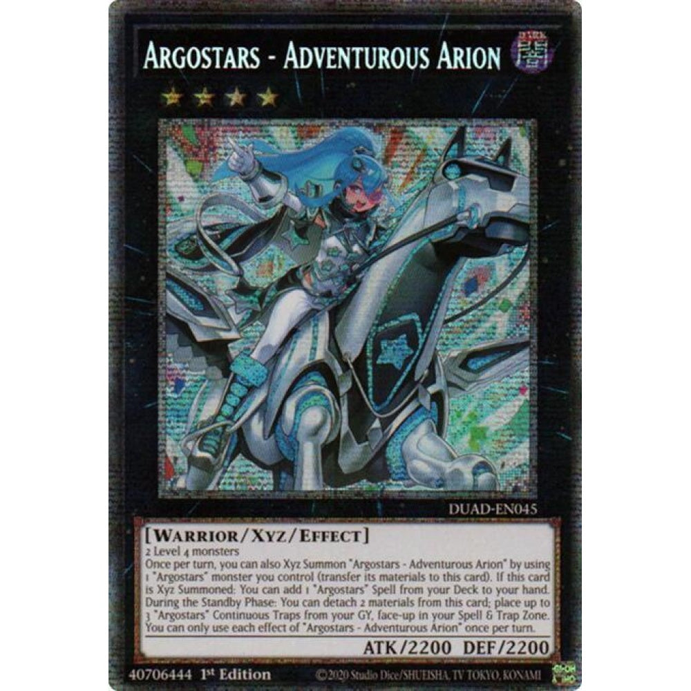 Argostars - Adventurous Arion (Starlight Rare) DUAD-EN045 Starlight Rare Yu-Gi-Oh Duelist's Advance