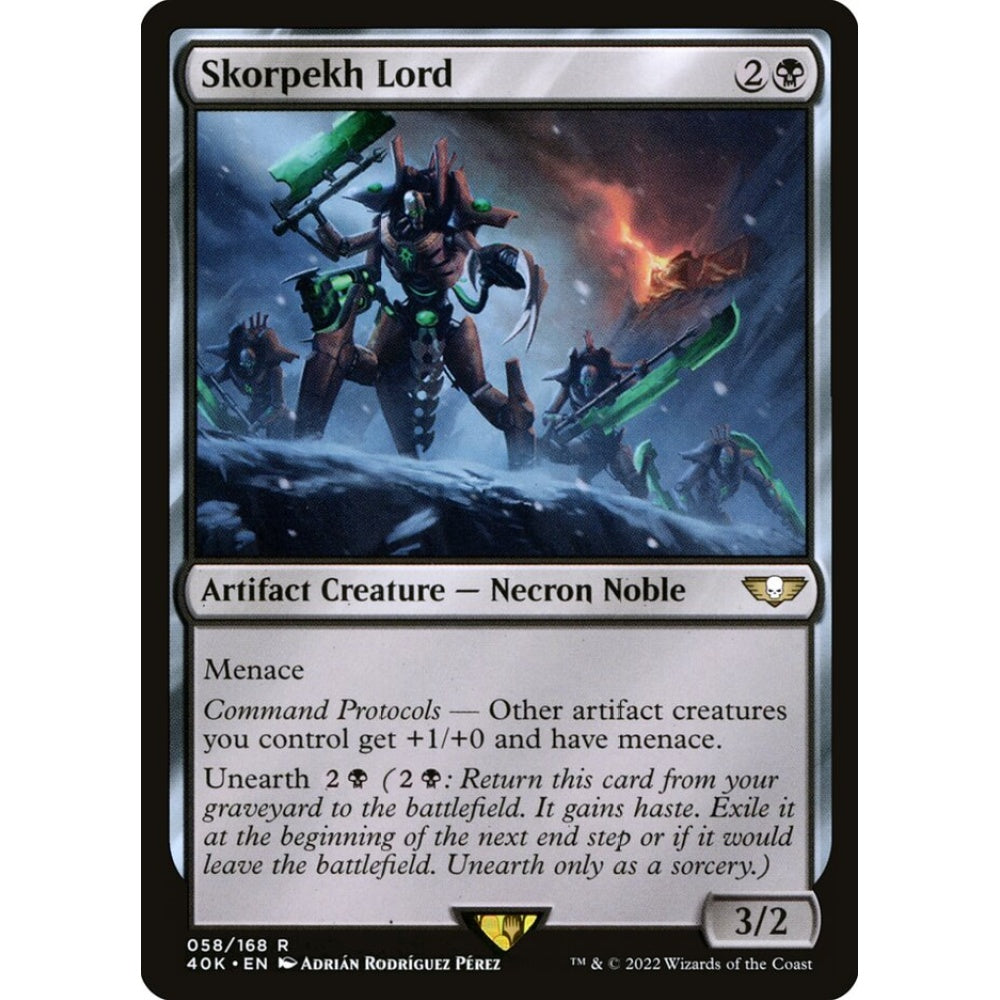 Skorpekh Lord rare 58 Magic the Gathering Warhammer 40,000 Commander