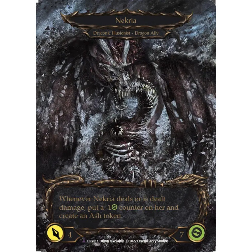 Invoke Nekria UPR013-MV Marvel Flesh & Blood Trading Card Game Uprising in Cold Foil Art