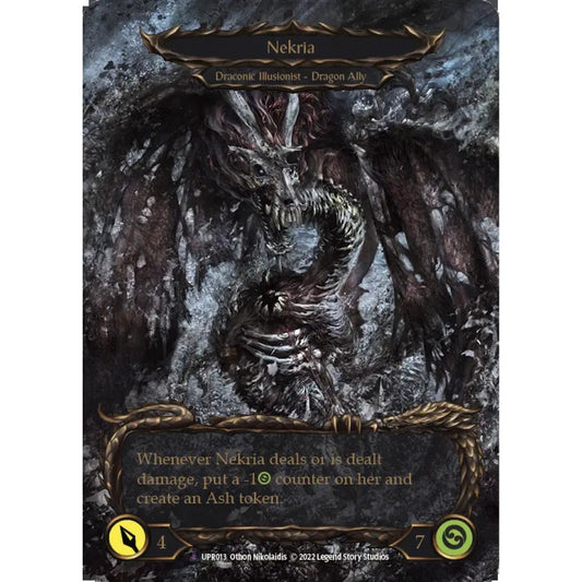 Invoke Nekria UPR013-MV Marvel Flesh & Blood Trading Card Game Uprising in Cold Foil Art