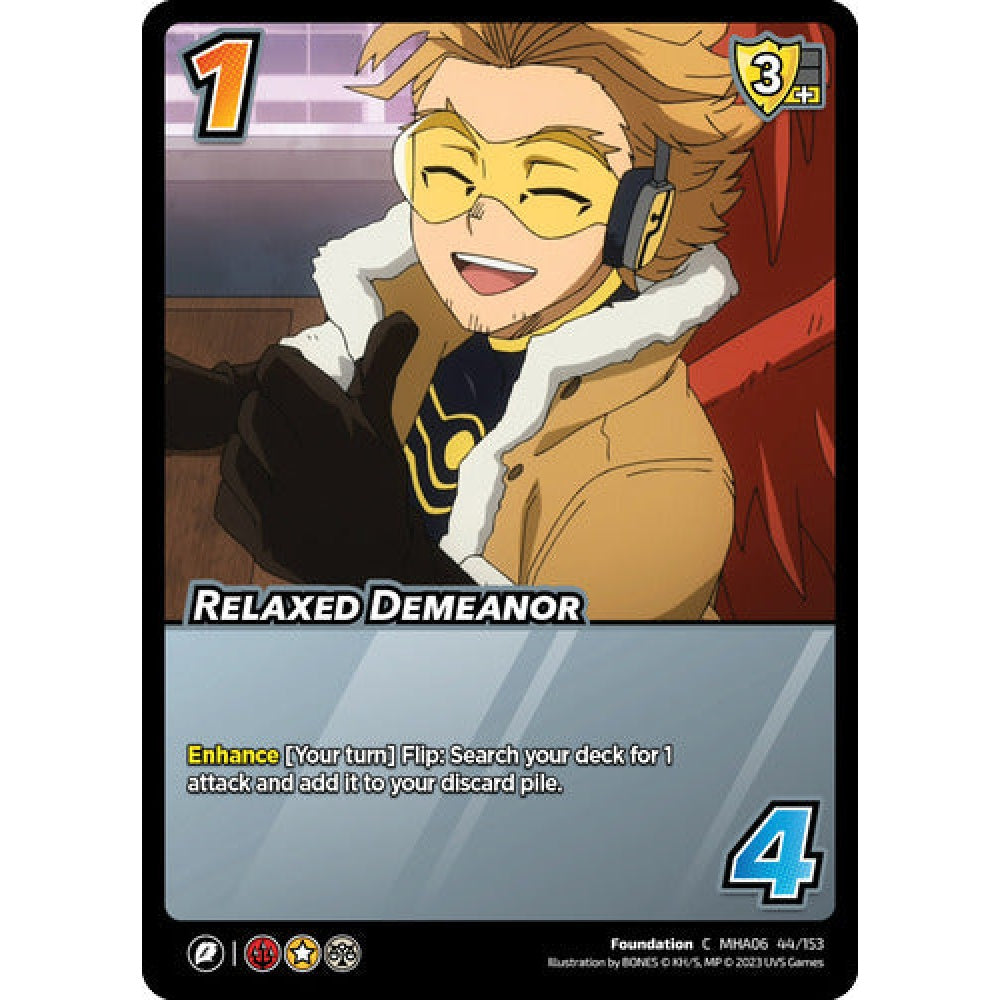 Relaxed Demeanor, 44/153, C, UniVersus, MHA06 Jet Burn