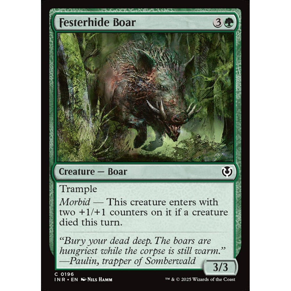 Festerhide Boar, 196, common, Magic: The Gathering, Innistrad Remastered