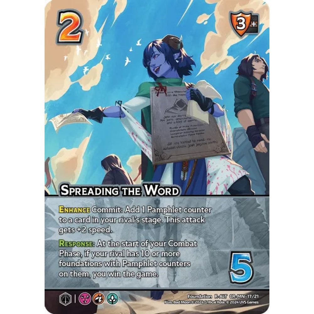 Spreading the Word, 17/21, R-ALT, UniVersus, Critical Role Vox Machina & Mighty Nein