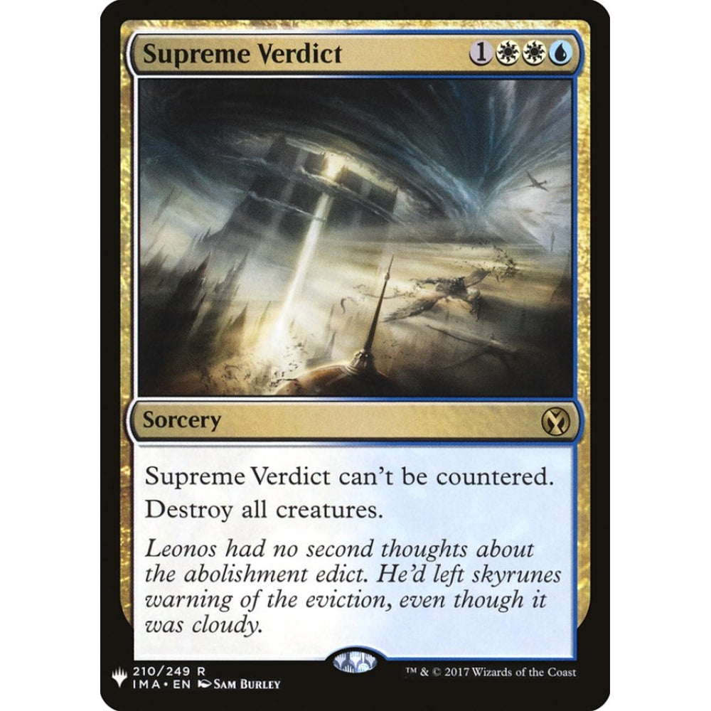 Supreme Verdict rare IMA-210 Magic the Gathering The List