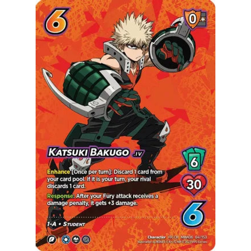 Katsuki Bakugo, 64/153, XR-CH, UniVersus, MHA06 Jet Burn