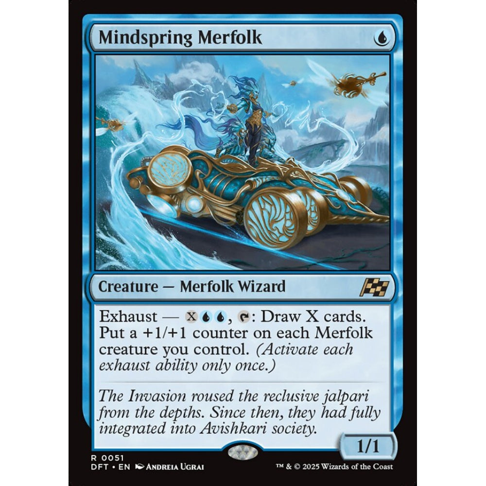 Mindspring Merfolk, 51, rare, Magic: The Gathering, Aetherdrift