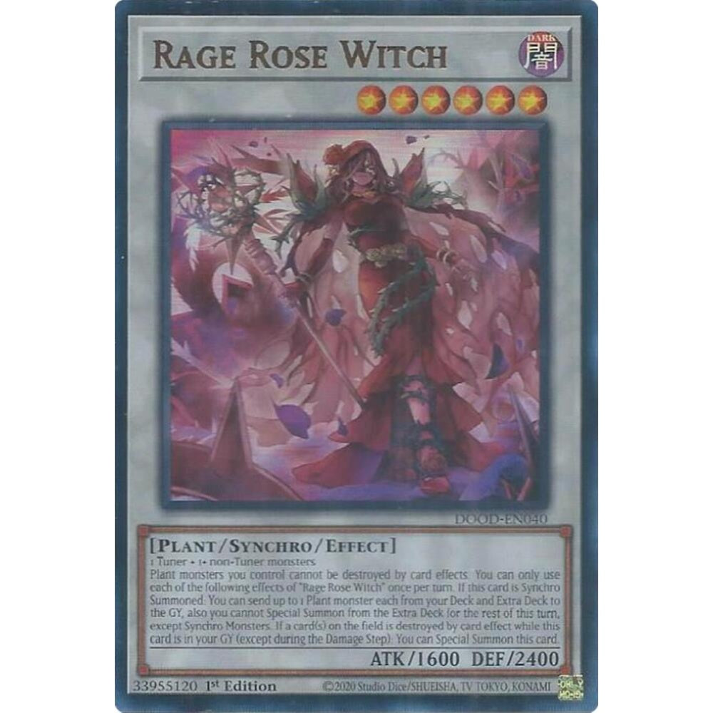 Rage Rose Witch DOOD-EN040 Ultra Yu-Gi-Oh Doom of Dimensions