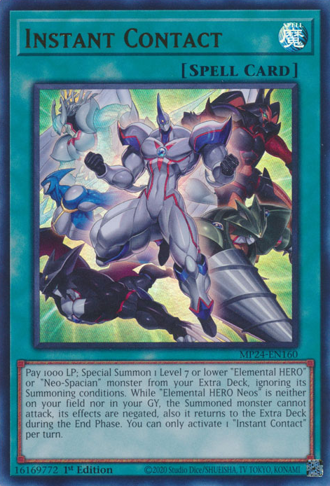 Instant Contact POTE-EN052 Secret Secret Rare Yu-Gi-Oh Power of the Elements in Art
