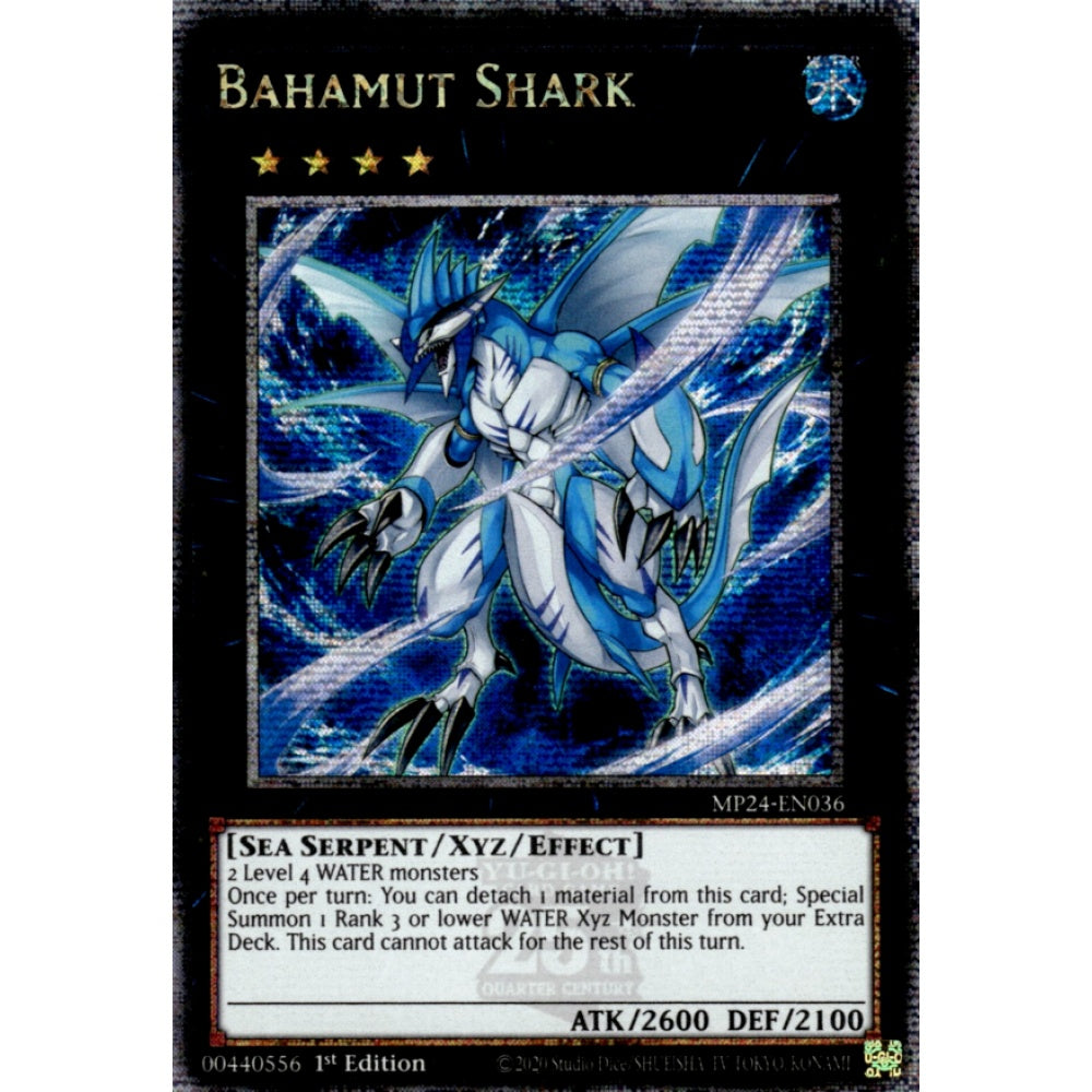 Bahamut Shark MP24-EN036 QCR Quarter Century Secret Rare Yu-Gi-Oh 25th Anniversary Tin: Dueling Mirrors in Art