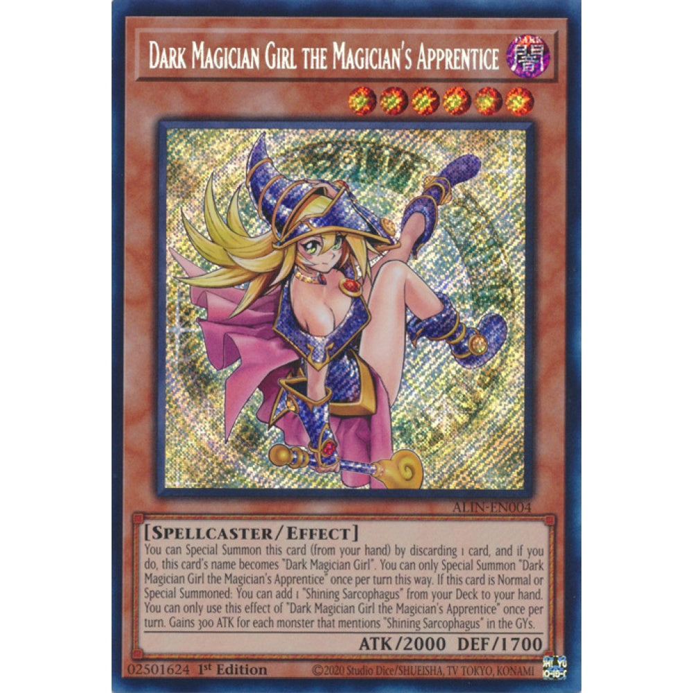 Dark Magician Girl the Magician's Apprentice ALIN-EN004 QCR Quarter Century Secret Rare Yu-Gi-Oh Alliance Insight in Art