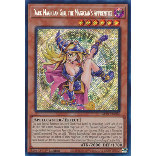 Dark Magician Girl the Magician's Apprentice ALIN-EN004 QCR Quarter Century Secret Rare Yu-Gi-Oh Alliance Insight in Art