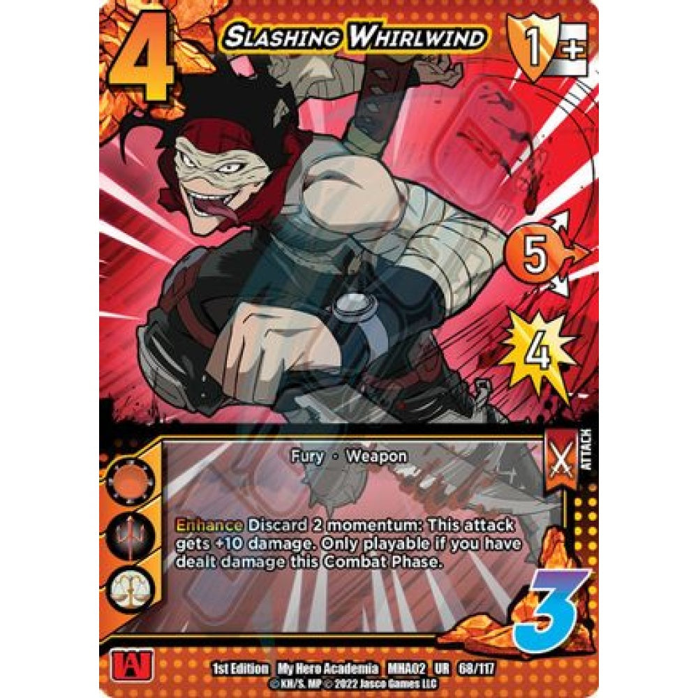 Slashing Whirlwind, 68/117, UR, UniVersus, MHA02 Crimson Rampage