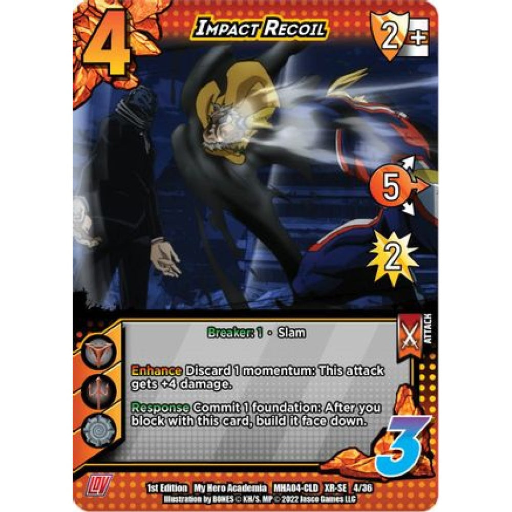 Impact Recoil, 4/36, XR-SE, UniVersus, MHA04 League of Villains