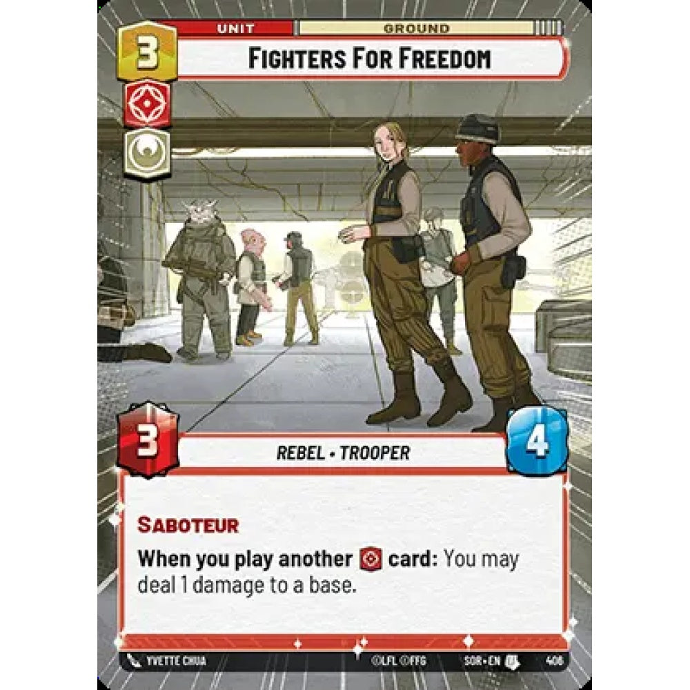 Fighters For Freedom, 406, U, Star Wars Unlimited, Sparks Of Rebellion
