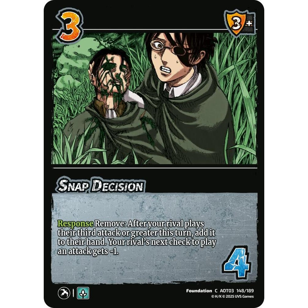 Snap Decision 148/189 AOT03 Universus Attack on Titan: Apocalypse Foundation C
