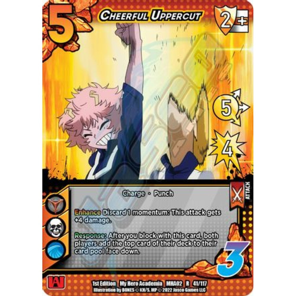 Cheerful Uppercut, 41/117, R, UniVersus, MHA02 Crimson Rampage