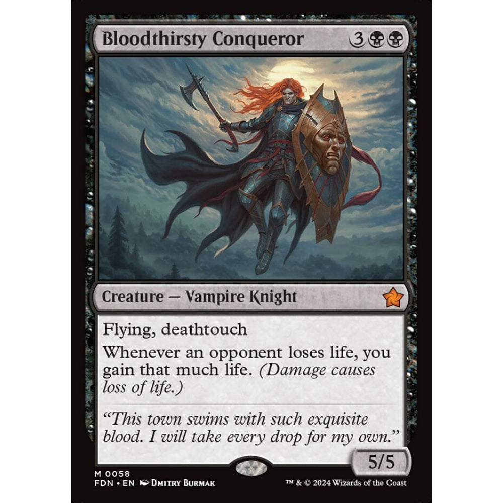Bloodthirsty Conqueror, 58, mythic, Magic: The Gathering, Foundations