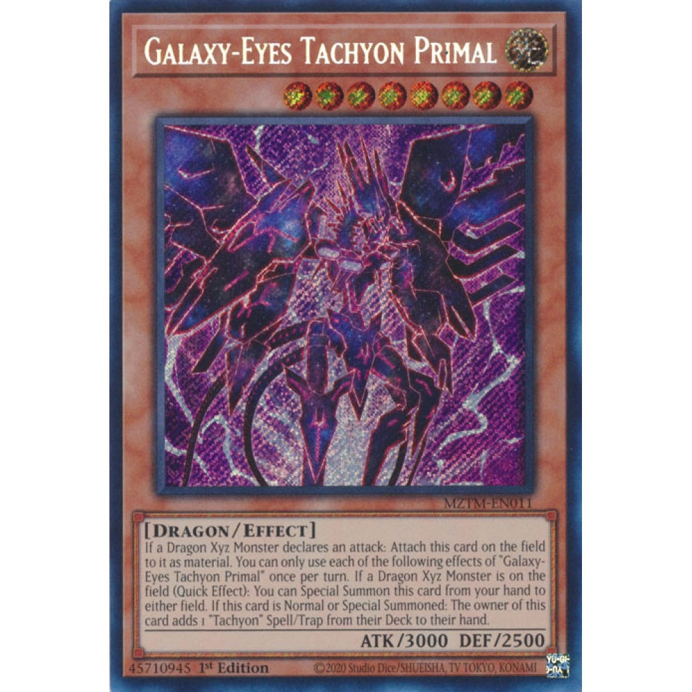 Galaxy-Eyes Tachyon Primal MZTM-EN011 Secret Secret Rare Yu-Gi-Oh Maze of the Master in Art