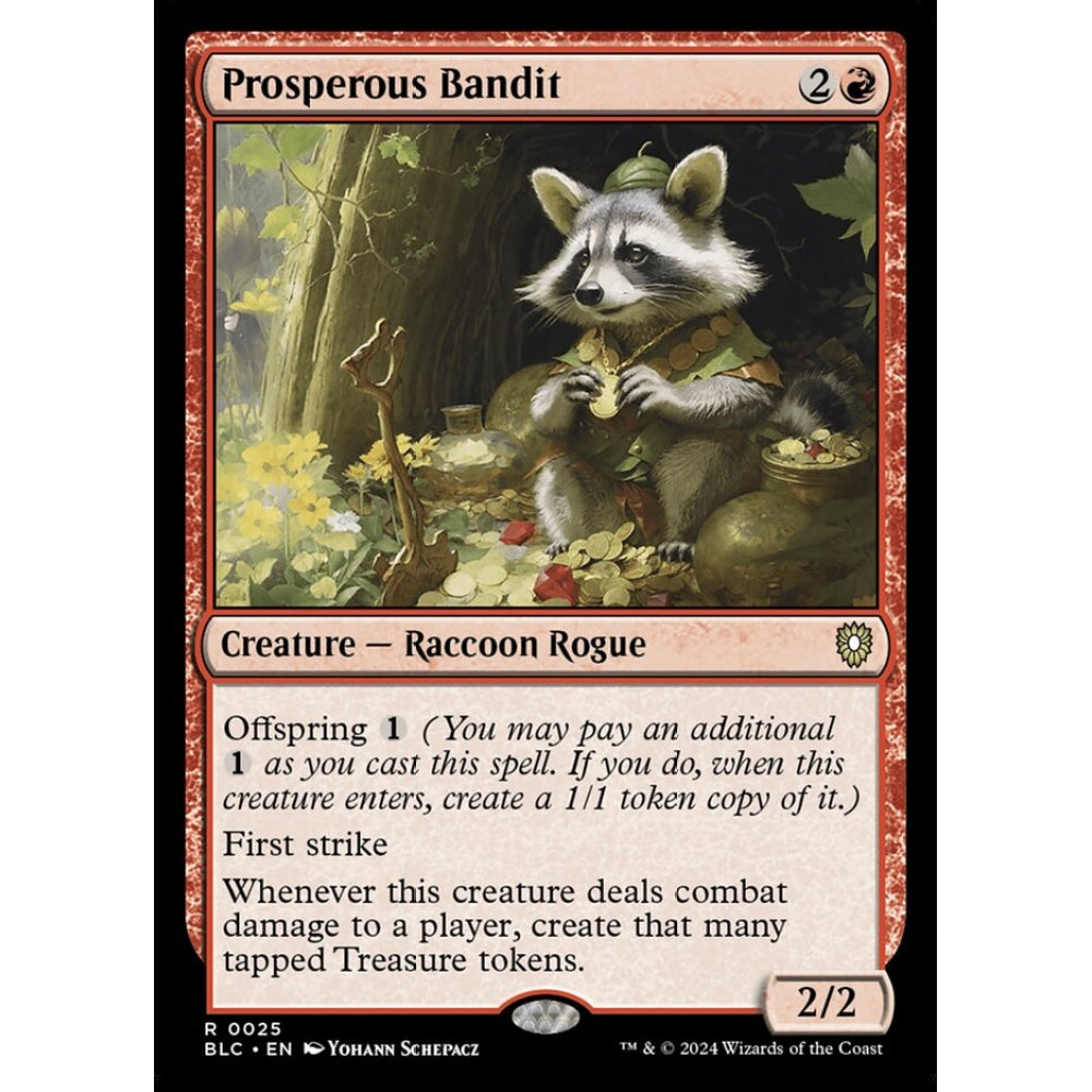 Prosperous Bandit, 25, rare, Magic: The Gathering, Bloomburrow