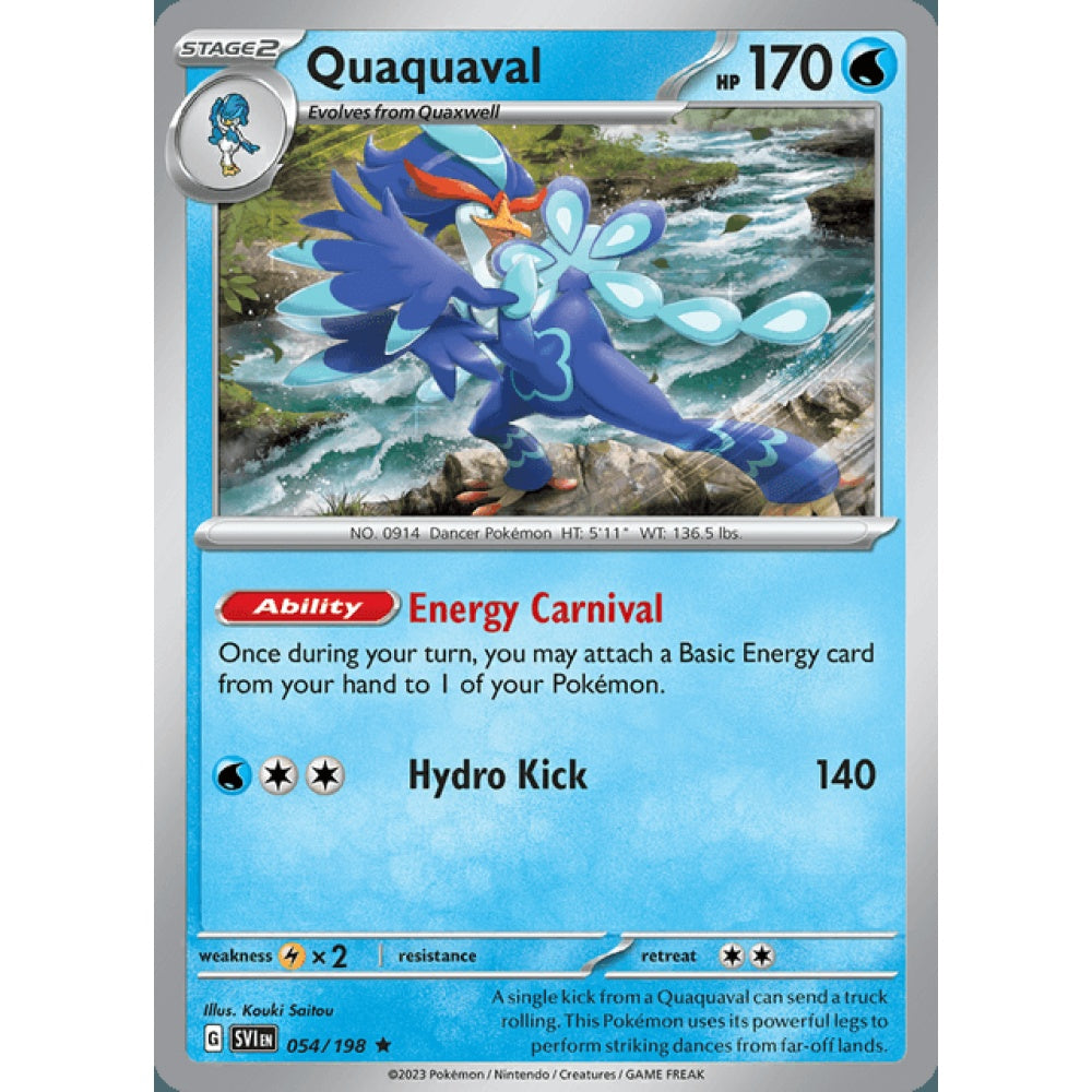 Quaquaval Rare 054/198 Pokemon Card Game Scarlet & Violet