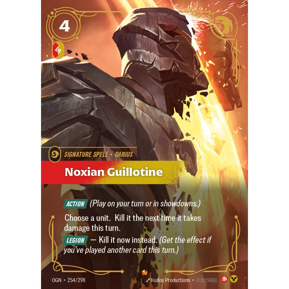 Noxian Guillotine OGN-254/298 Riftbound Card Game Origins Epic