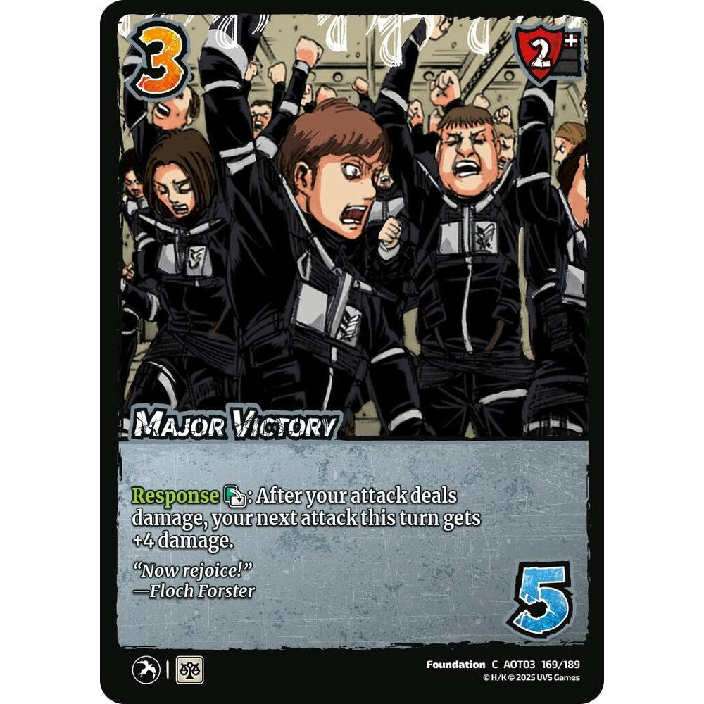 Major Victory 169/189 AOT03 Universus Attack on Titan: Apocalypse Foundation C