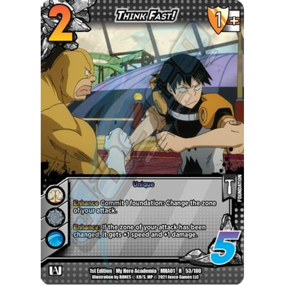 Think Fast!, 53/180, R, UniVersus, MHA01 My Hero Academia