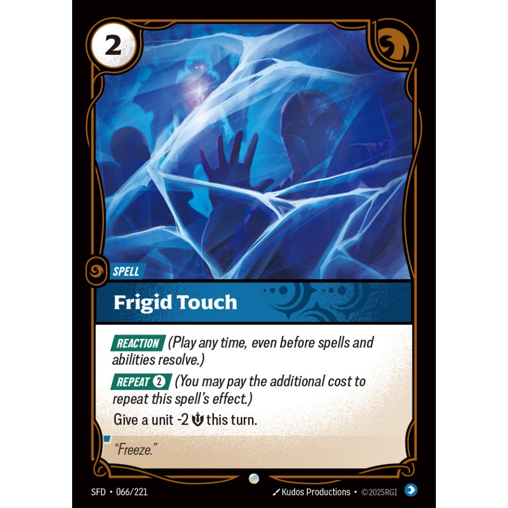Frigid Touch SFD-066/221 Riftbound Card Game Spiritforged Common