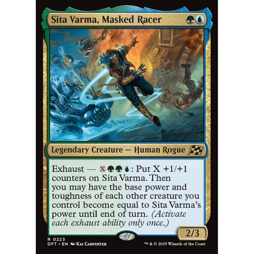 Sita Varma, Masked Racer, 223, rare, Magic: The Gathering, Aetherdrift