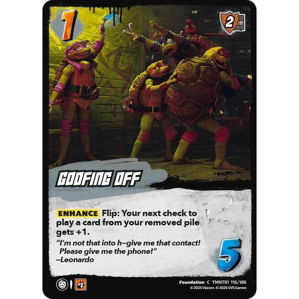 Goofing Off 116/186 TMNT01 Universus Teenage Mutant Ninja Turtles Foundation C