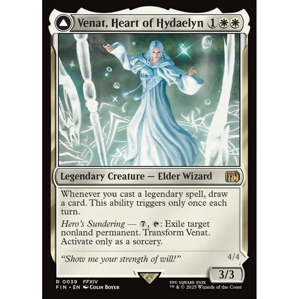 Venat, Heart of Hydaelyn // Hydaelyn, the Mothercrystal rare 39 Magic the Gathering Final Fantasy