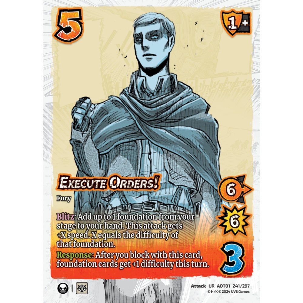 Execute Orders!, 241/297, UR, UniVersus, Attack on Titan: Battle for Humanity