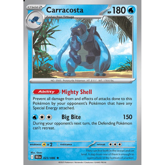 Carracosta Rare 023/086 Pokemon Card Game Black Bolt