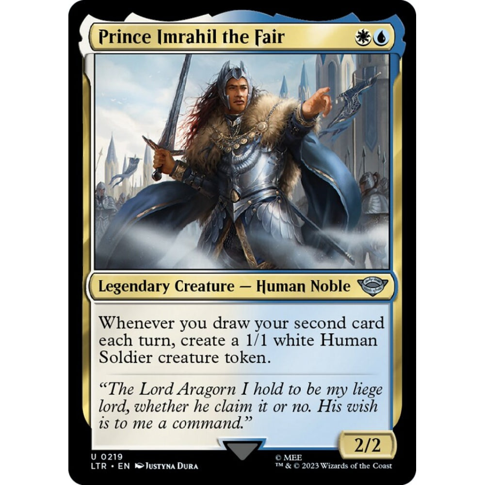 Prince Imrahil the Fair, uncommon, 219, Magic the Gathering, The Lord of the Rings: Tales of Middle-earth