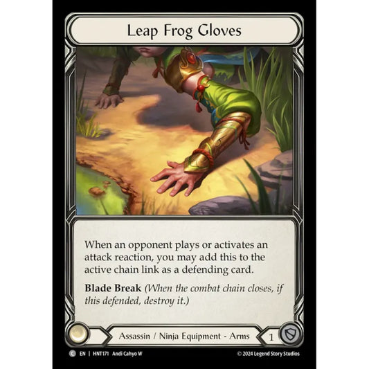 Leap Frog Gloves HNT171-CF Common Flesh & Blood Trading Card Game The Hunted in Cold Foil Art