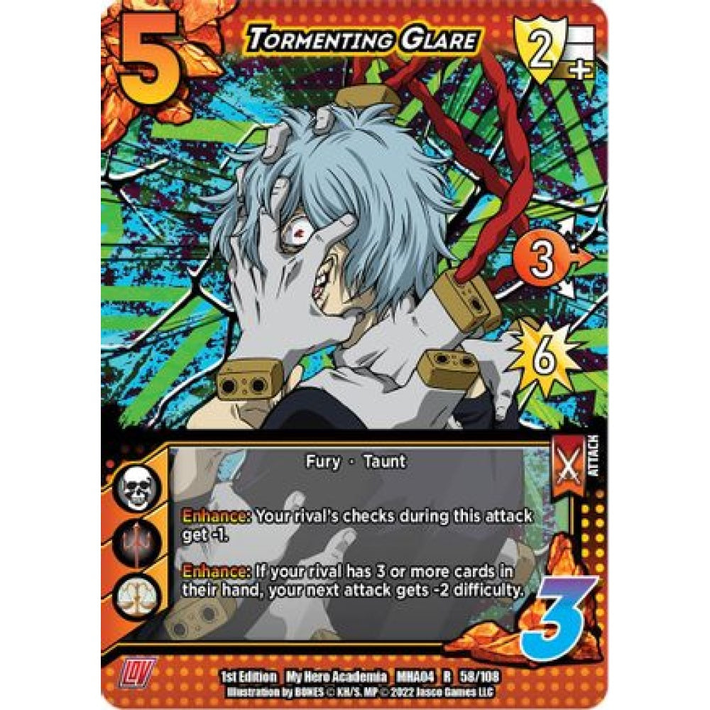 Tormenting Glare, 058/108, R, UniVersus, MHA04 League of Villains