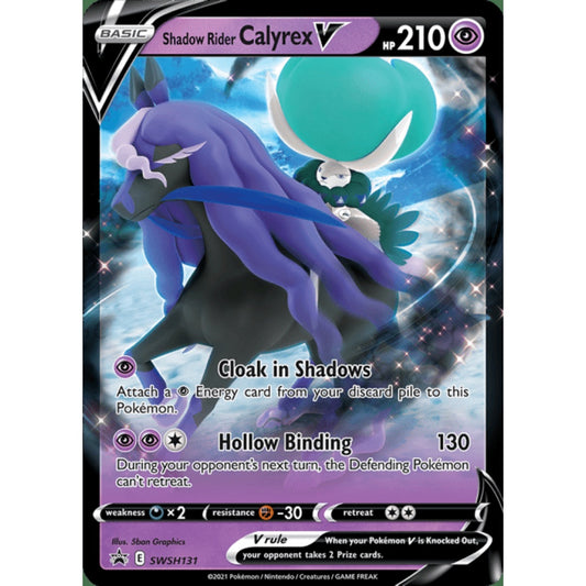 Shadow Rider Calyrex V Black Star Promo SWSH131 Pokemon Card Game Sword & Shield Promos