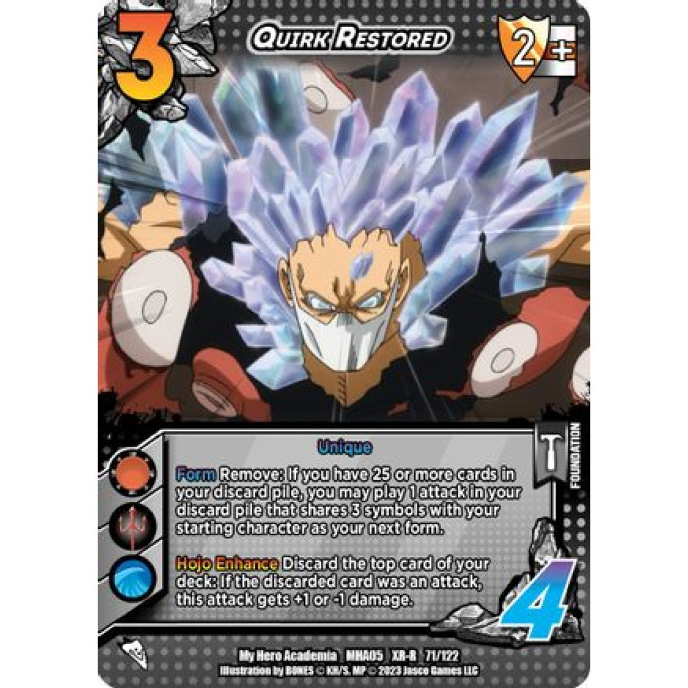 Quirk Restored, 71/122, XR-R, UniVersus, MHA05 Undaunted Raid