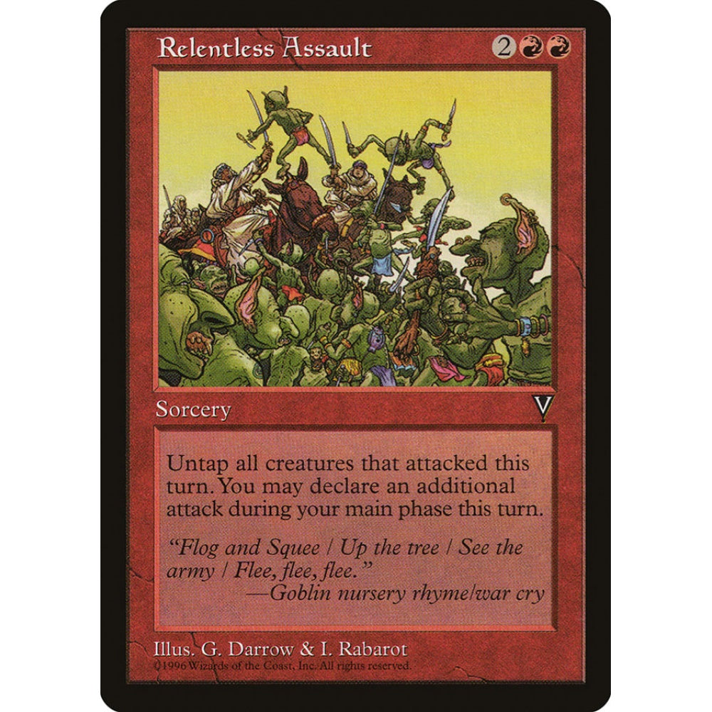 Relentless Assault rare 91 Magic the Gathering Visions