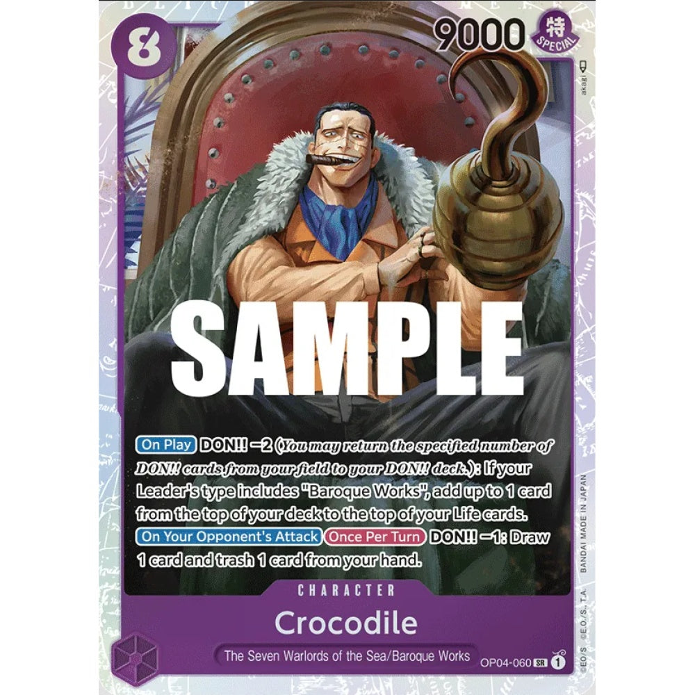 Crocodile, OP04-060, Super Rare, One Piece, Kingdoms of Intrigue