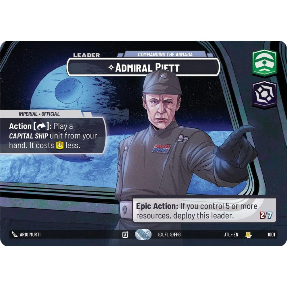 Admiral Piett, R, JTL 1001) Showcase, Star Wars Unlimited